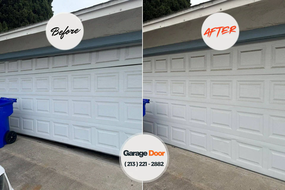 Before and after: garage door repair Bon Secour, AL
